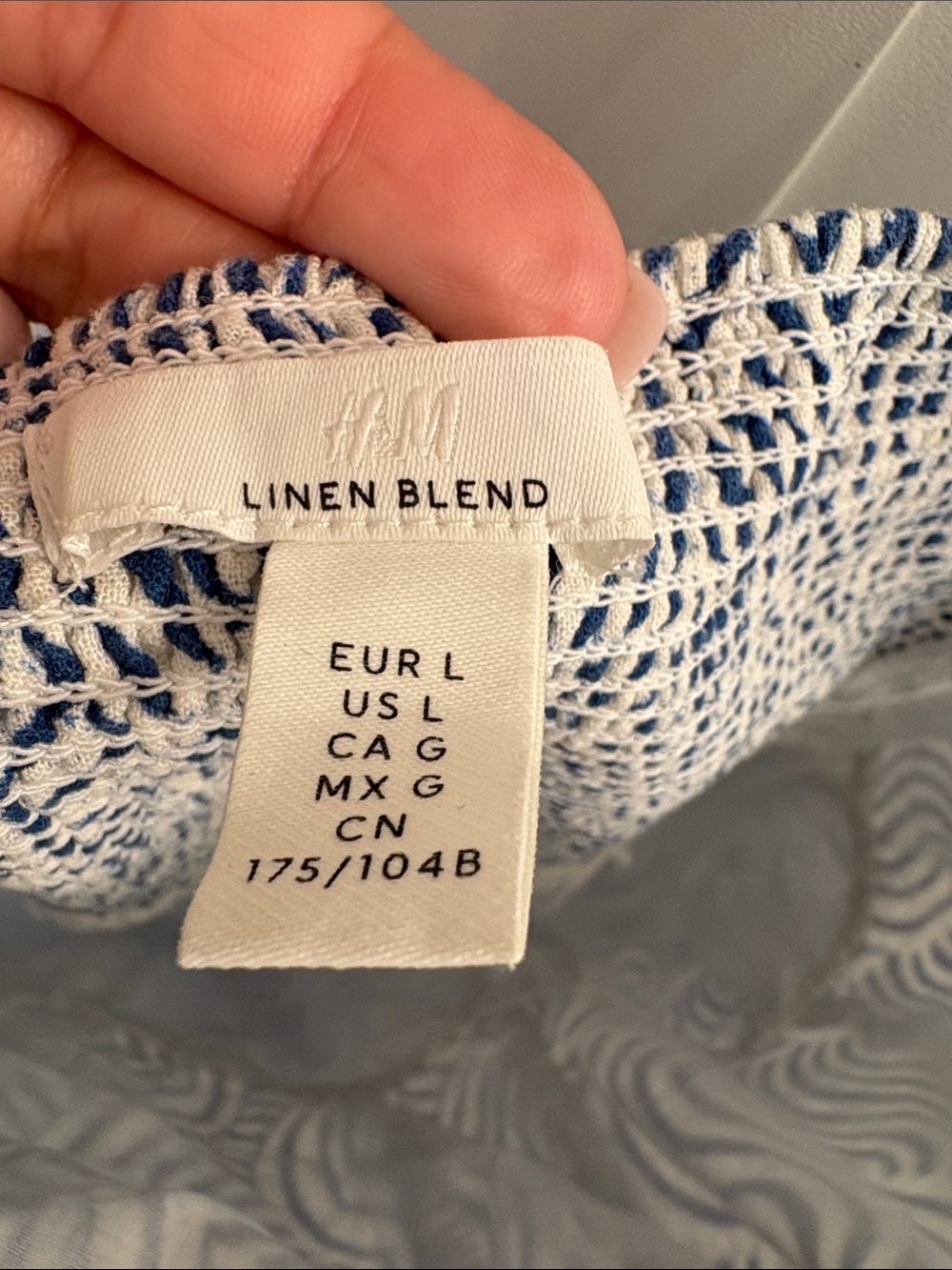 H&M Navy and White Beach Waves Maxi Dress - Picture 3 of 4